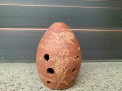 Seven Star Ancient Xun Musical Instrument with eight holes and pear shape in various colors