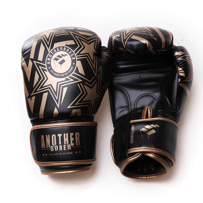 Pair of 10oz Sanda children boxing gloves in blue red type A, PU material with vertical style padding