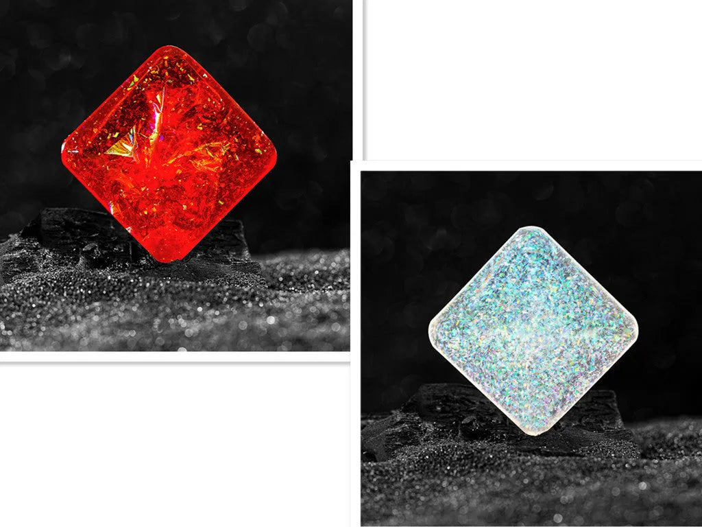 Resin rotating pocket flip toy, 4 x 4 x 1.3 cm quadrilateral desk toy in multiple colour options