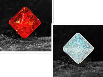 Resin rotating pocket flip toy, 4 x 4 x 1.3 cm quadrilateral desk toy in multiple colour options