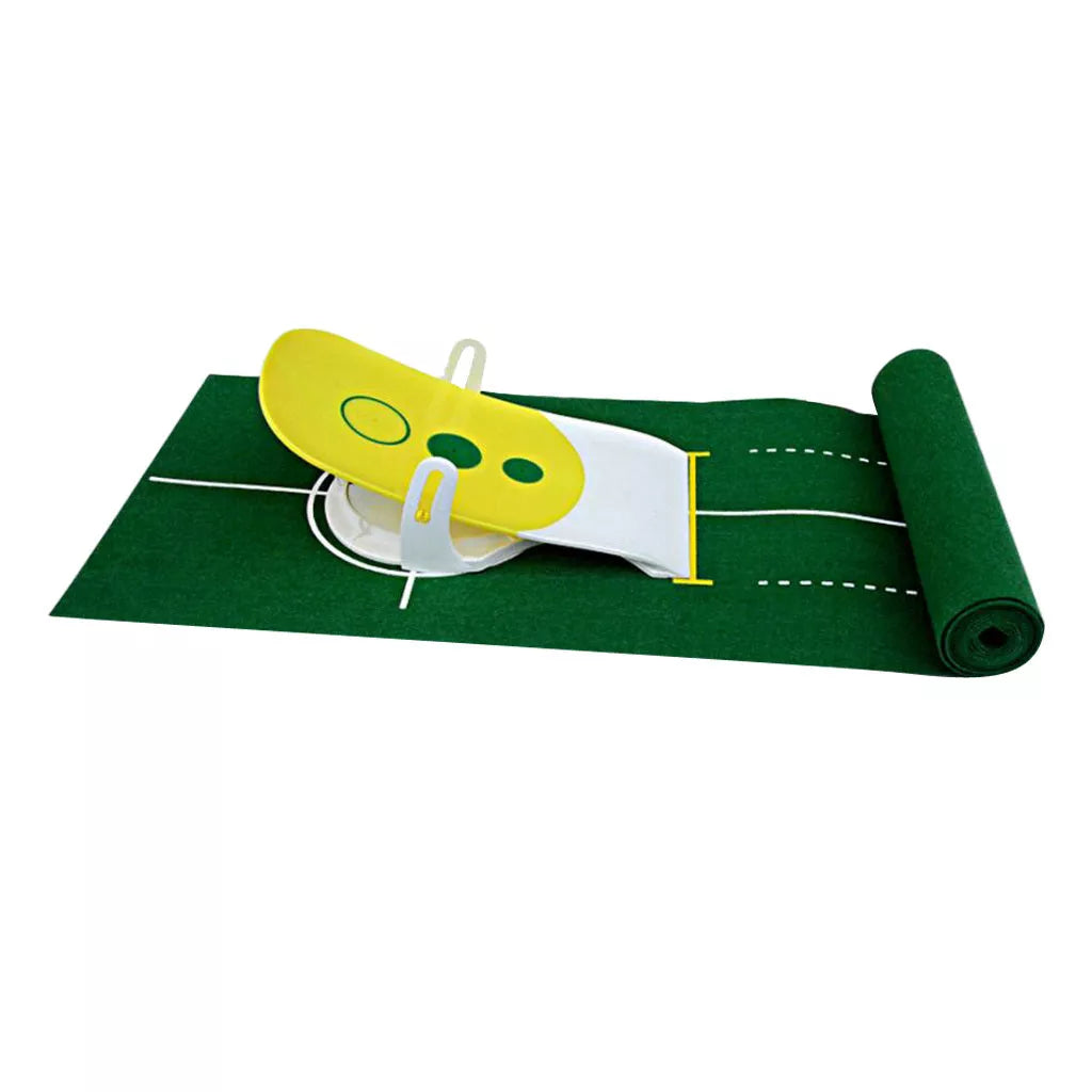 Precision Putter Exerciser for indoor golf practice, available in green and yellow