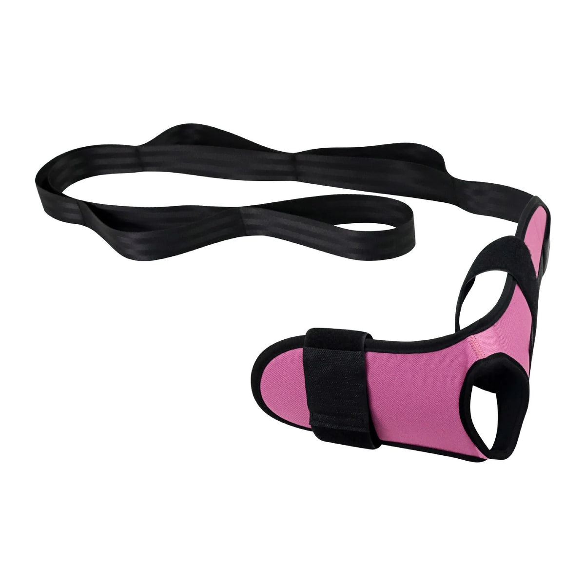 Polyester cotton rehabilitation physiotherapy stretch strap for yoga, available in Black, Blue, and Pink