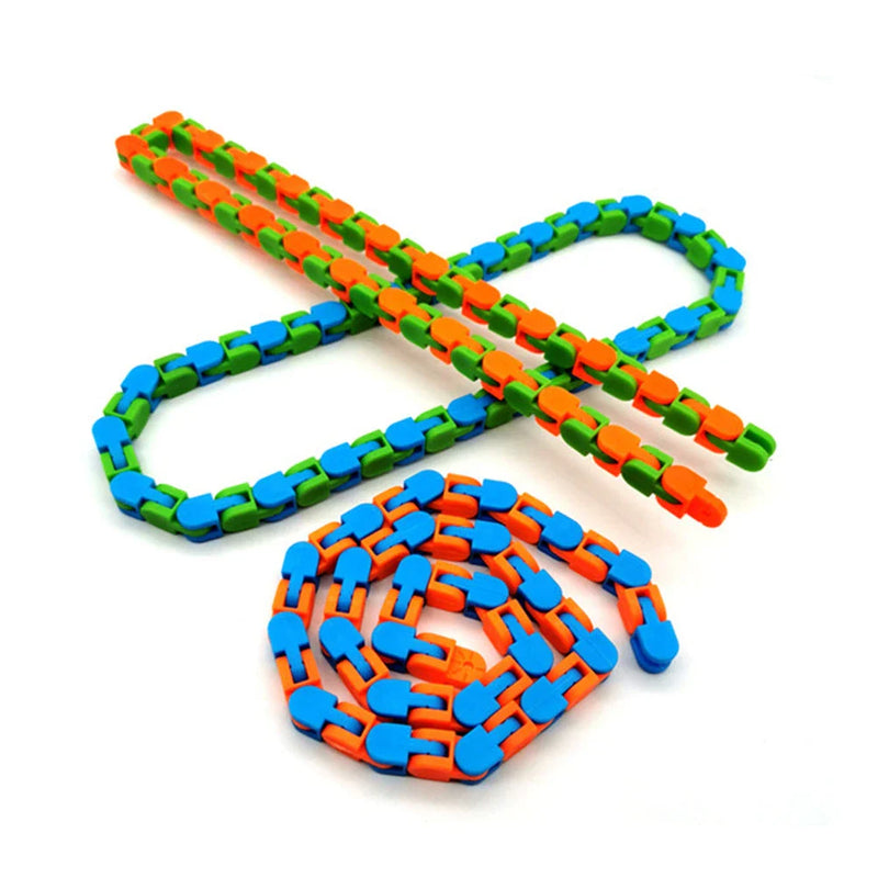 Hands-On Anti-Stress Fidget Chain Toy - Engaging Puzzle Bracelet for Office, School, and Everyday Fun