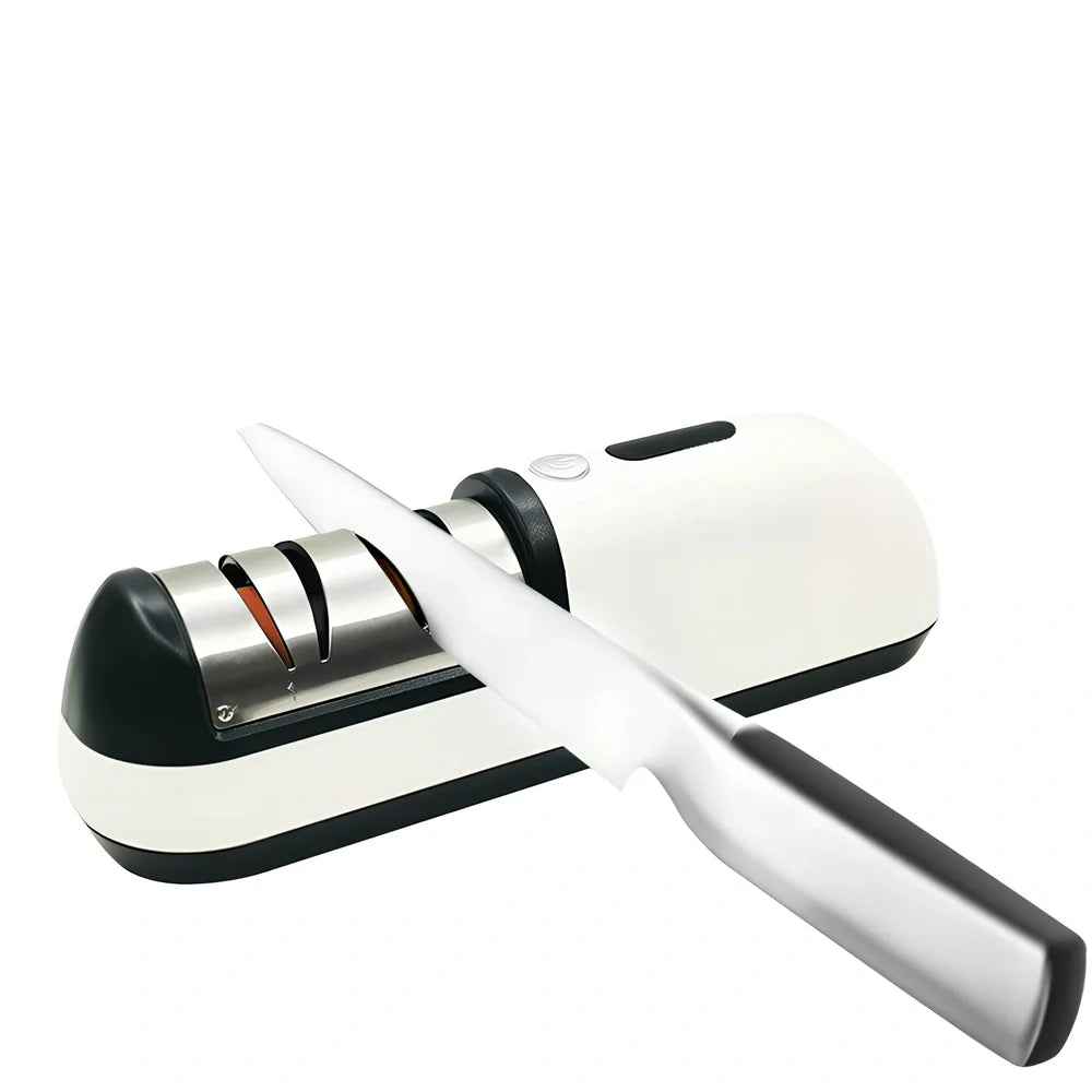 Home kitchen rechargeable electric knife sharpener with USB charging cable