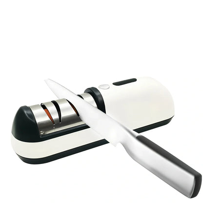 Home kitchen rechargeable electric knife sharpener with USB charging cable