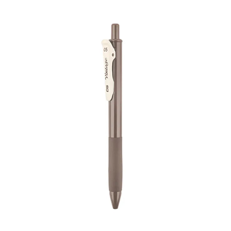 Retro colour gel pen set with plastic barrel and 0.5mm tip in five colour options