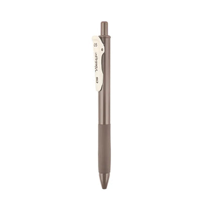 Retro colour gel pen set with plastic barrel and 0.5mm tip in five colour options