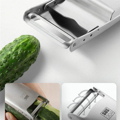 304 stainless steel vegetable peeler with safety lock and anti-slip handle for kitchen use