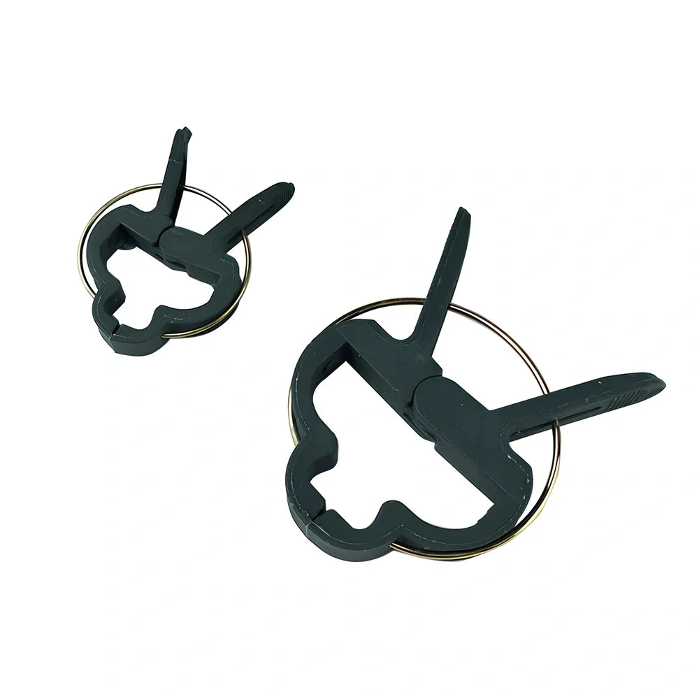 6cm yellow zinc plated garden clips for plant support in outdoor settings