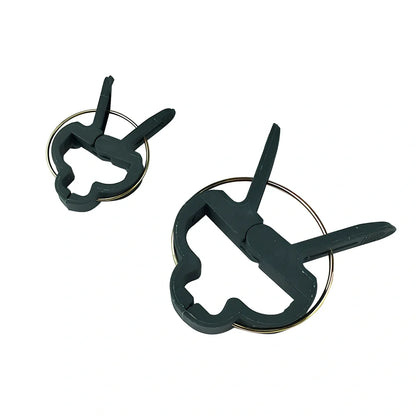 6cm yellow zinc plated garden clips for plant support in outdoor settings