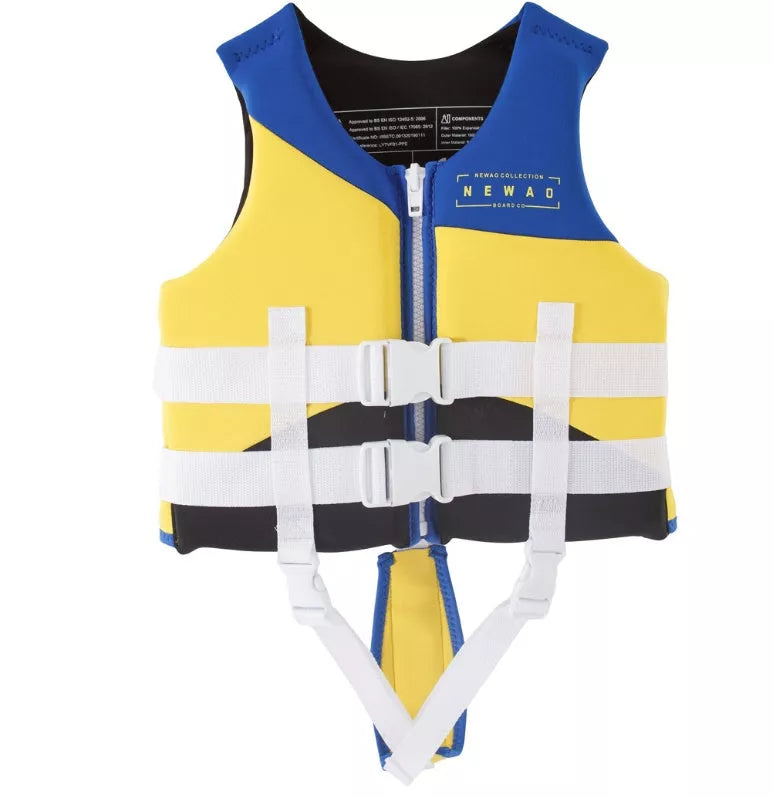 Children's snorkeling life vest in pink blue and blue-yellow, sizes S to XL