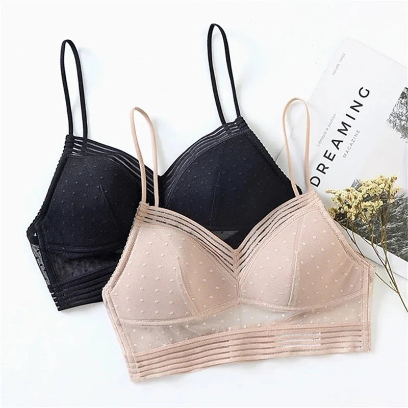 Backless bra with thin lace detailing, providing a seamless and invisible look under clothing
