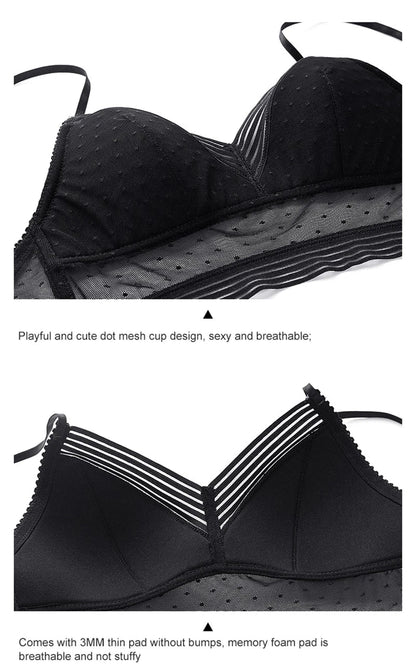 Backless bra with thin lace detailing, providing a seamless and invisible look under clothing