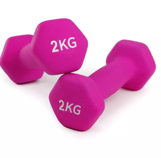 Yiling Hexagonal PVC Dumbbells for home fitness and strength training