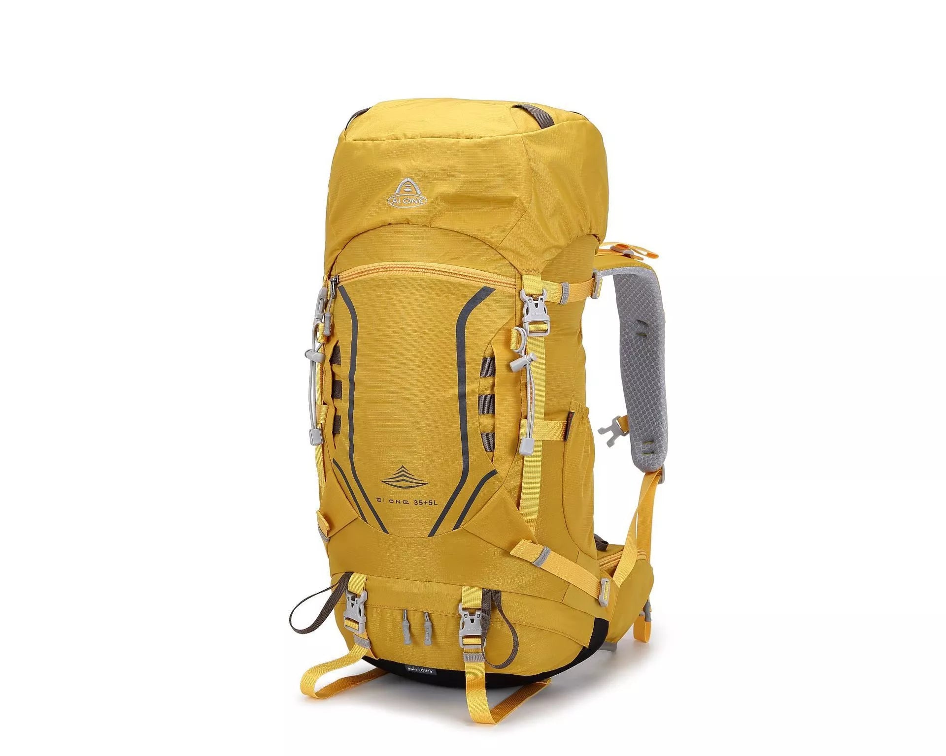 Large capacity hiking backpack in tear-resistant nylon, available in multiple colors