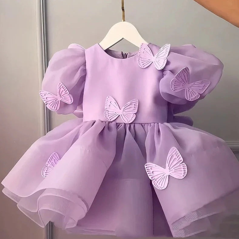 Western-style pink princess dress for baby girl with five-layer tulle skirt and adjustable shoulder straps