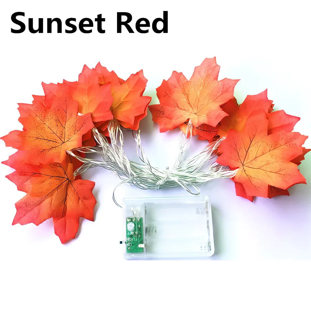 Halloween pumpkin light string with orange plastic pumpkins and warm white LED illumination
