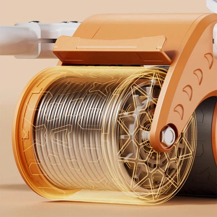 2-in-1 Exercise Belly Wheel in vibrant colors with kneeling mat for indoor fitness