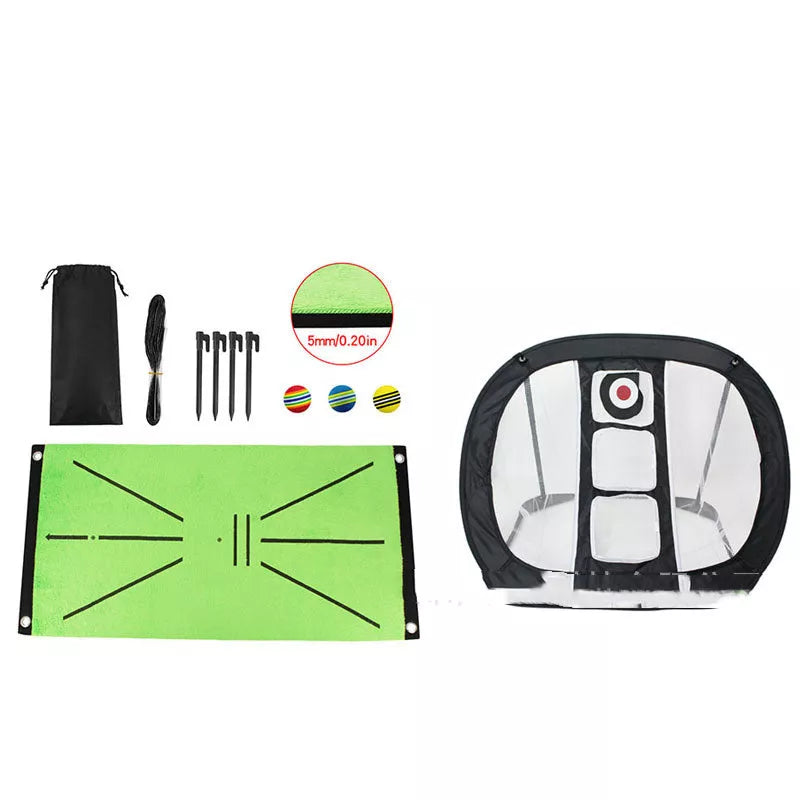 Golf Swing Mark Pad with rainbow balls for indoor practice