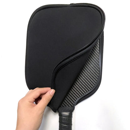 Black neoprene protective sleeve for a table tennis racket
