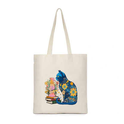 Canvas single shoulder bag with vibrant sublimation printing, ideal for shopping and daily use.