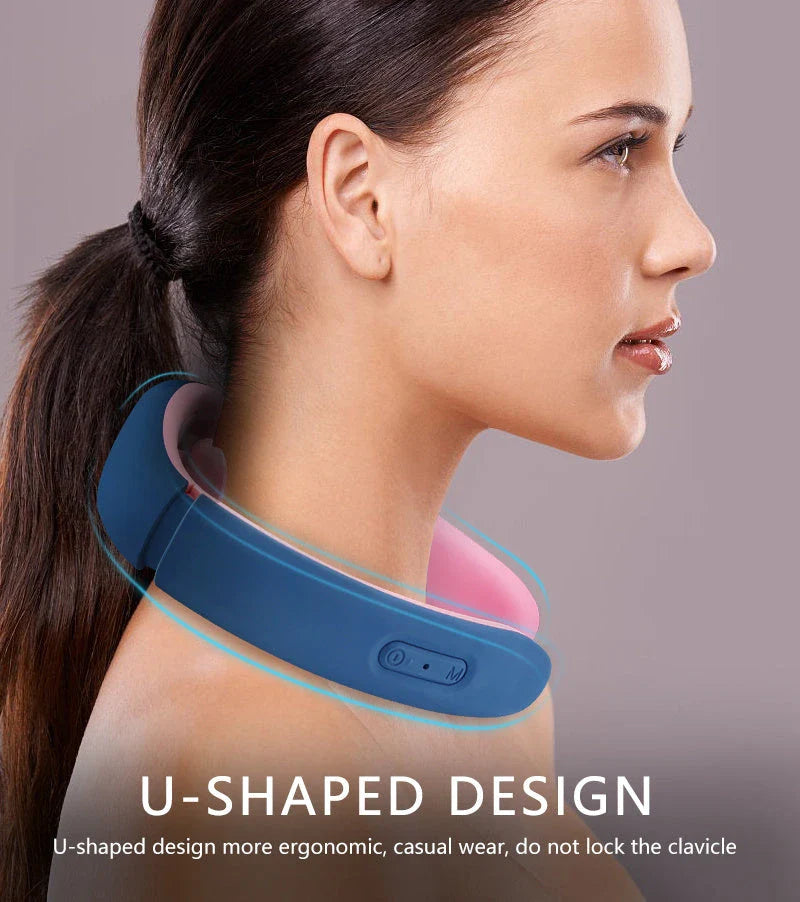 Therapeutic Neck Massager with Soothing Vibrations and Targeted Acupressure for Neck and Shoulder Pain Relief