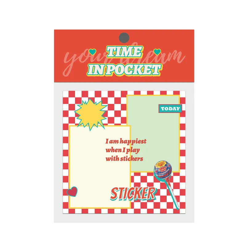 Korean time series notes pad with 90 sheets writing paper in rectangle shape