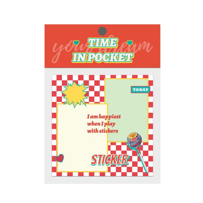 Korean time series notes pad with 90 sheets writing paper in rectangle shape