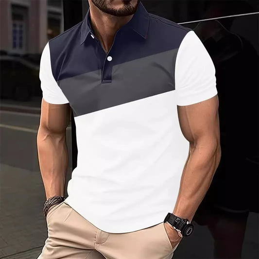 Men's loose fit short sleeve T-shirt with 3D digital printing in colour LM-PL047, sizes S to 3XL