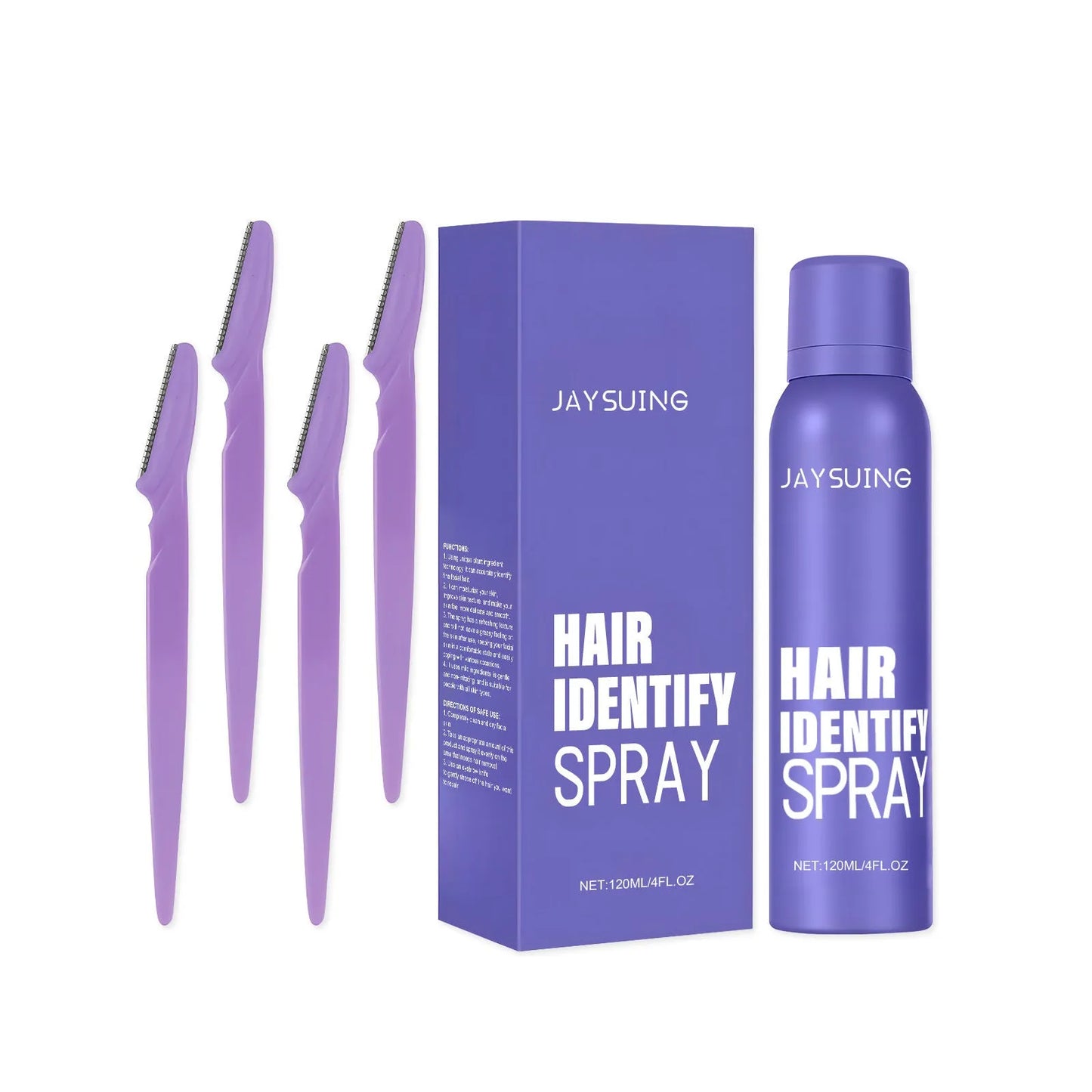 120ml bottle of portable non irritating hair removal spray with plant extracts