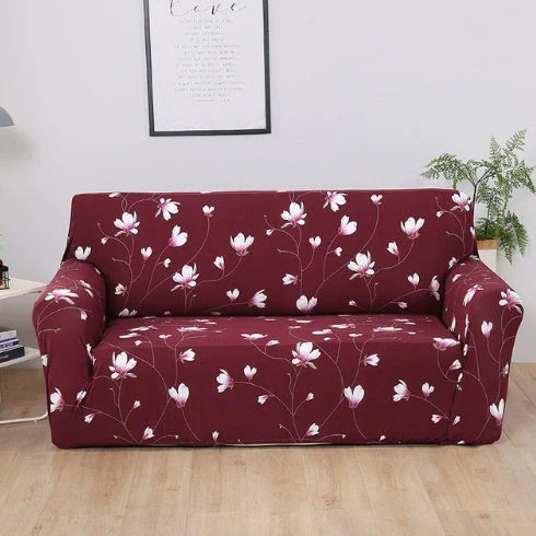 Stretchable polyester-spandex sofa cover with non-slip design in various colors