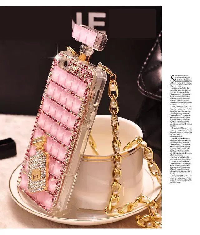 Handmade diamond rhinestone phone case in TPU, bling cover for iPhone and Samsung
