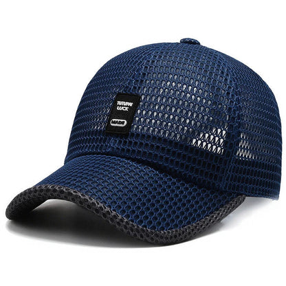 Men's quick-dry mesh baseball cap for summer outdoor sports in multiple colors