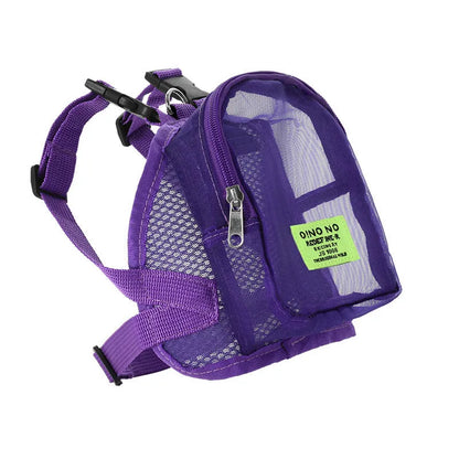 Blue breathable dog backpack with mesh panels and adjustable straps for pet transport