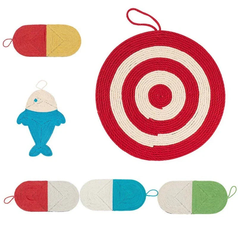 Premium cat scratching pad with durable sisal fabric and cactus-shaped design to protect furniture and satisfy your feline's natural scratching needs