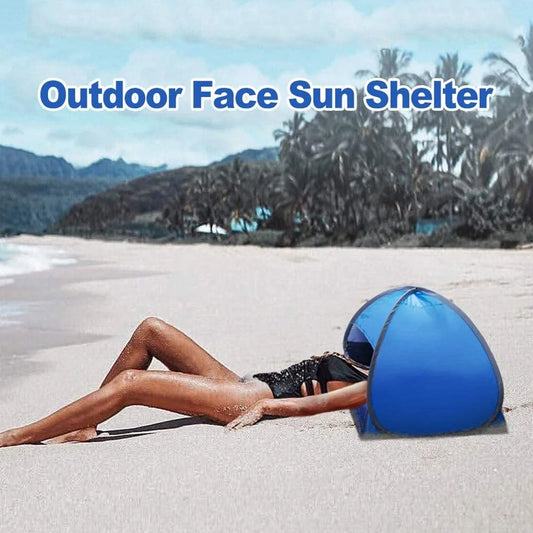 Mini portable beach shade awning with camouflage design and UV protection
