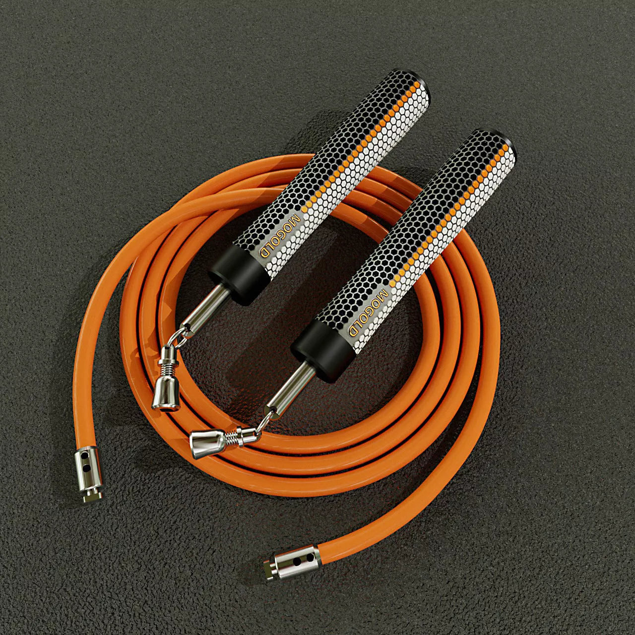 Adjustable steel wire skipping rope with PVC coating and storage bag