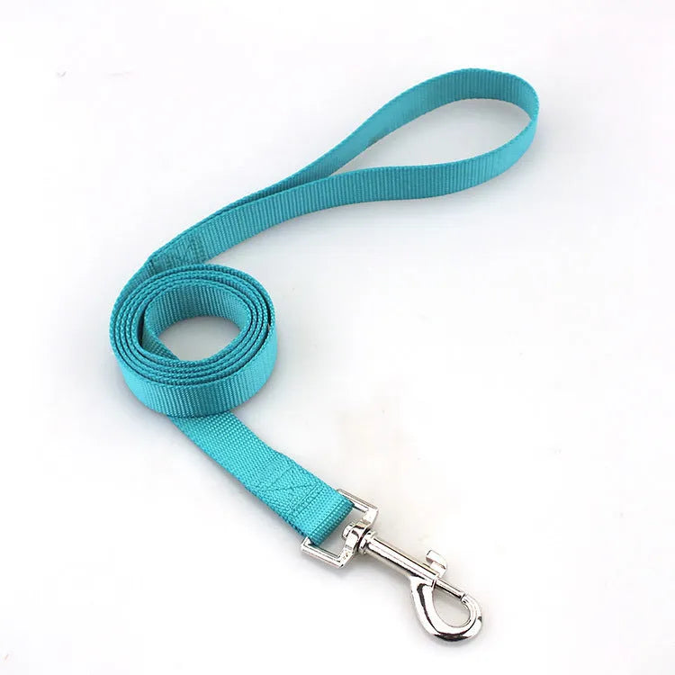 Polyester dog lead with hand-holding rope design in multiple colour options