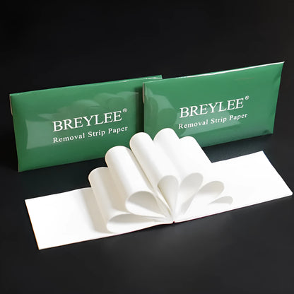 BREYLEE nasal mask paper removal strips showing 100 disposable 7.8cm x 12.5cm paper sheets