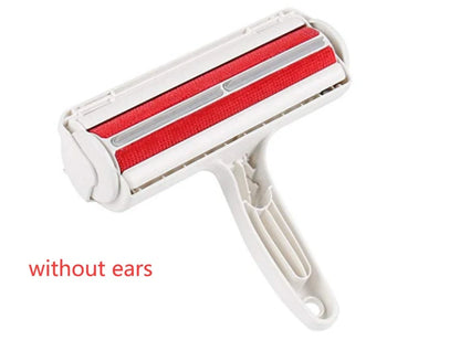 ABS pet hair remover tool in red and blue for efficient cleaning of furniture and carpets