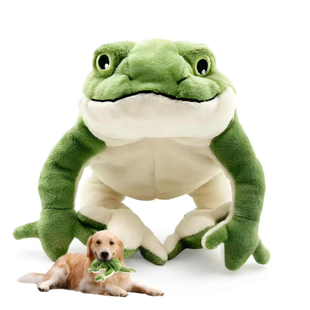 Green plush dog toy 27x16x5cm 57g sound and bite-resistant pet companion toy