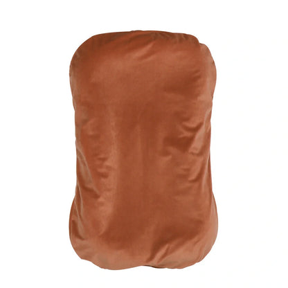 Portable crib with interchangeable fabric cover showing 75x45cm dimensions and multiple colour options