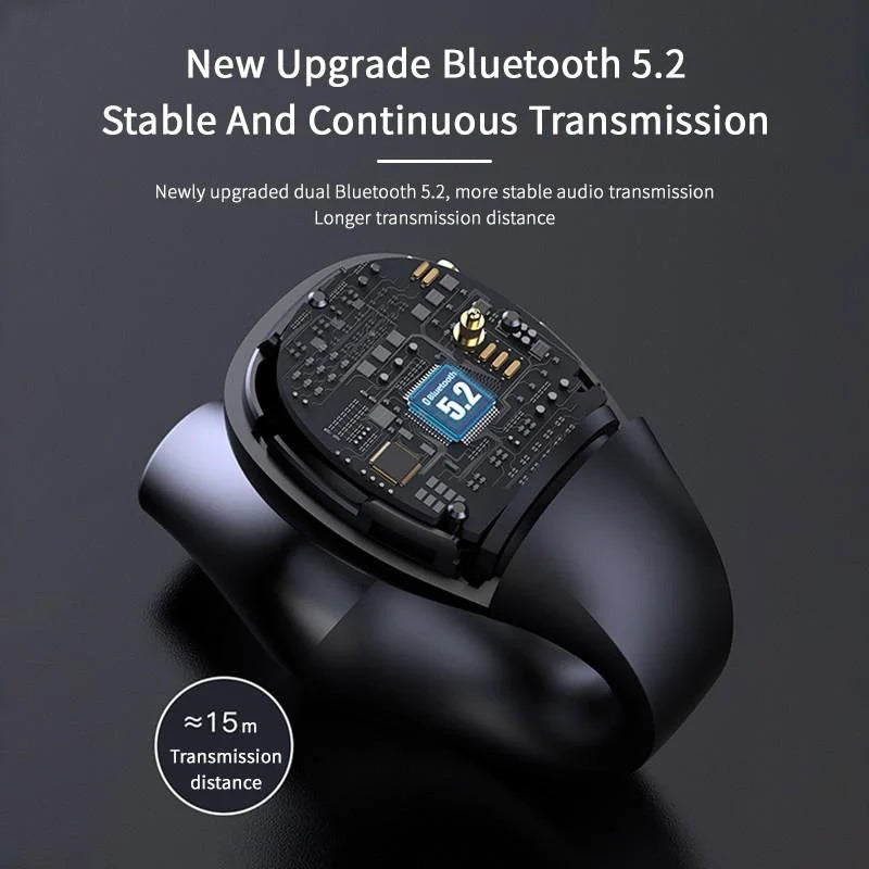 Bluetooth 5.2 bone conduction headphones in white and black