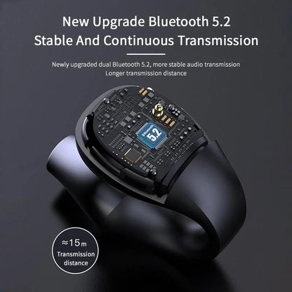 Bluetooth 5.2 bone conduction headphones in white and black