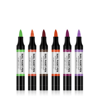24 color water-based nail polish painting pen for 3D nail art designs