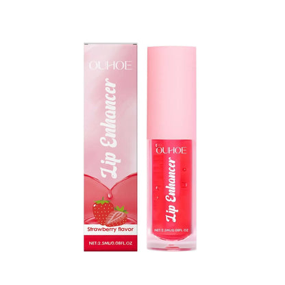 Green apple flavour moisturising lip oil bottle with plant oil blend.