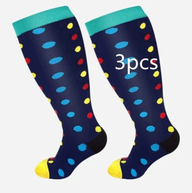 Premium plus-size compression socks with bamboo fibers for superior comfort and support