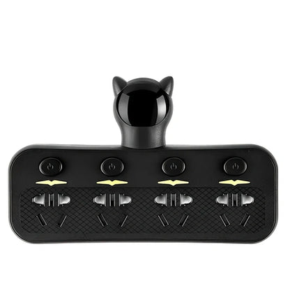 Smart socket with UK plug, LED indicators, USB ports and energy display