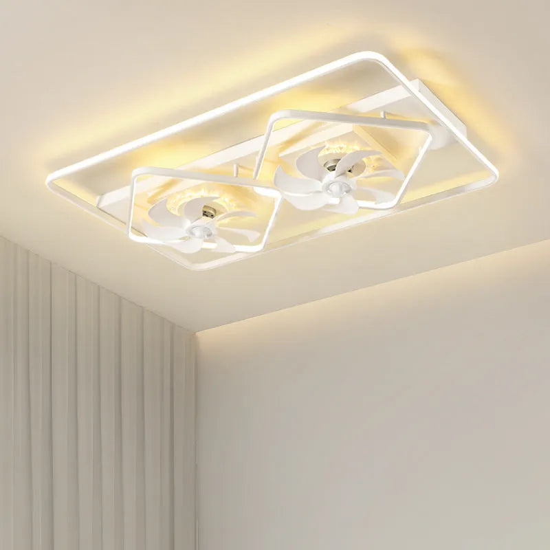 Household Light Luxury Thin Suction Ceiling Fan Lamp: 1100x700mm Modern Design with 220V Operation for Bedroom and Living Room Air Circulation