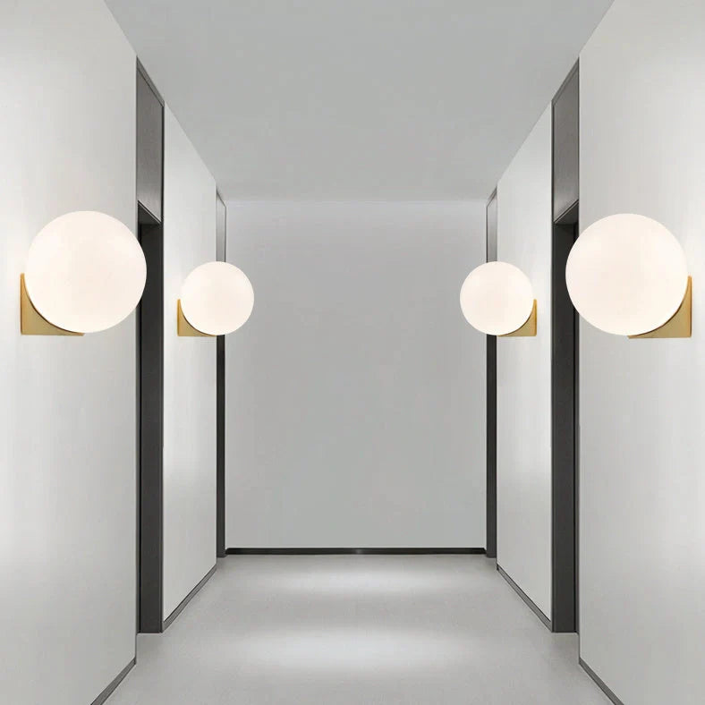 Nordic minimalist wall lamp with adjustable double heads in black finish mounted on white wall